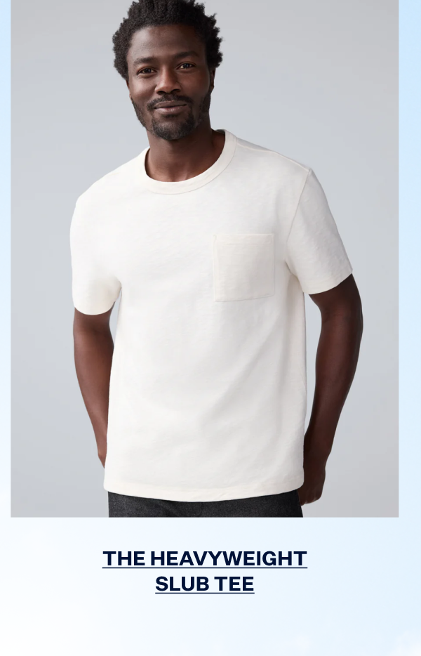 Man wearing Heavyweight Slub T-Shirt