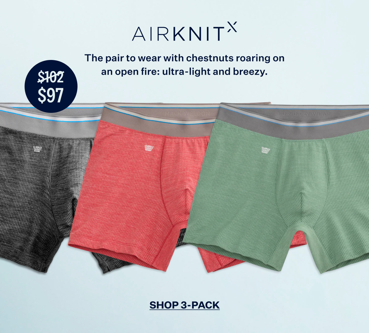 3-Pack AIRKNITˣ Boxer Briefs