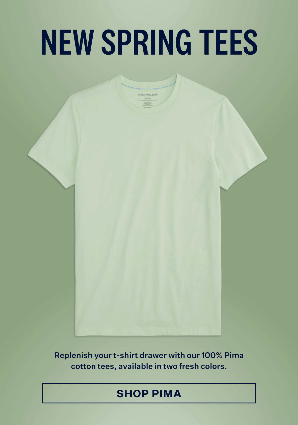 Gif of Pima Crew Neck T-Shirt in two new colors. 