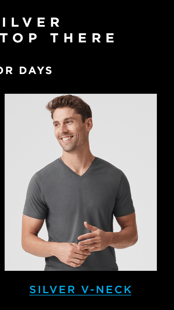 Silver V-Neck T-Shirt