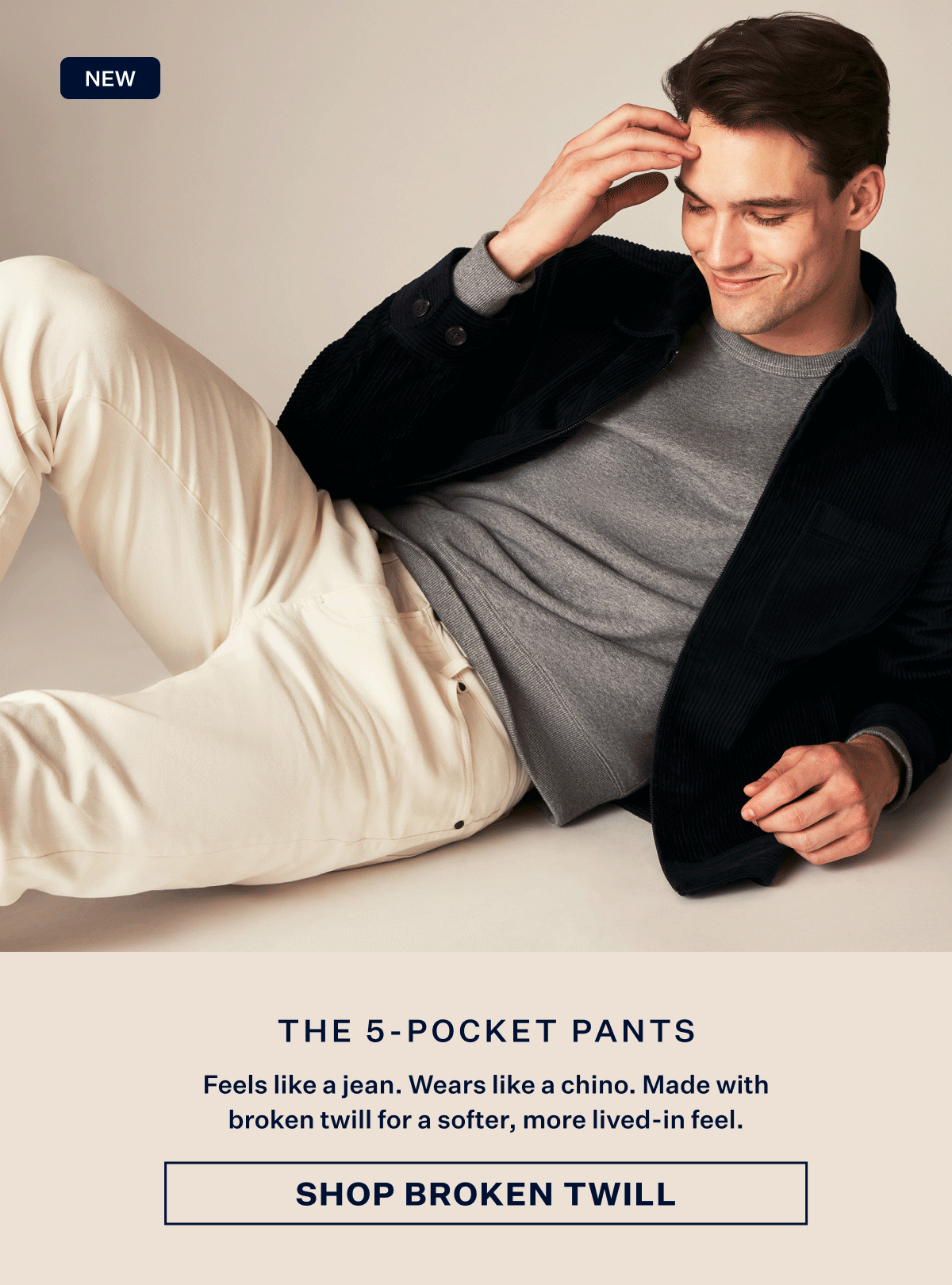 Broken Twill 5-Pocket Pant