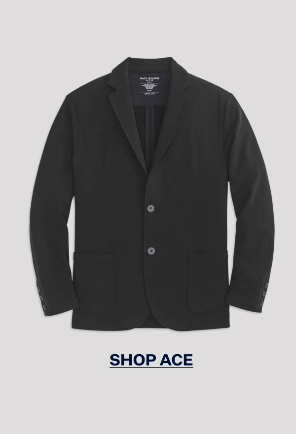 Front view of ACE Blazer in True Black