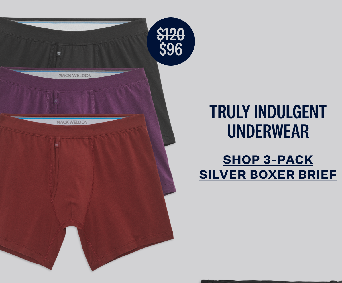 3-Pack SILVER Boxer Briefs