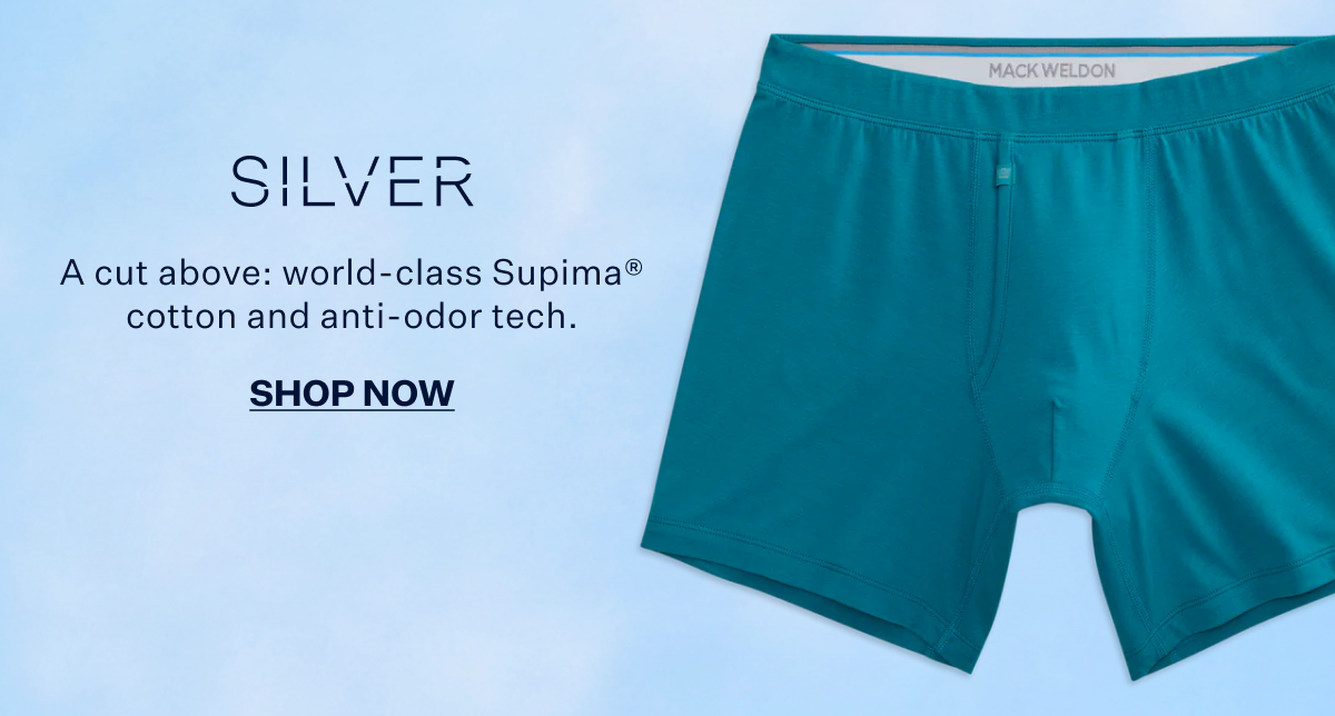 Silver Boxer Brief in Crystal Teal