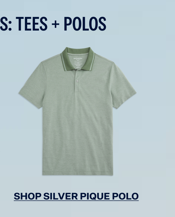 SILVER Pique Polo