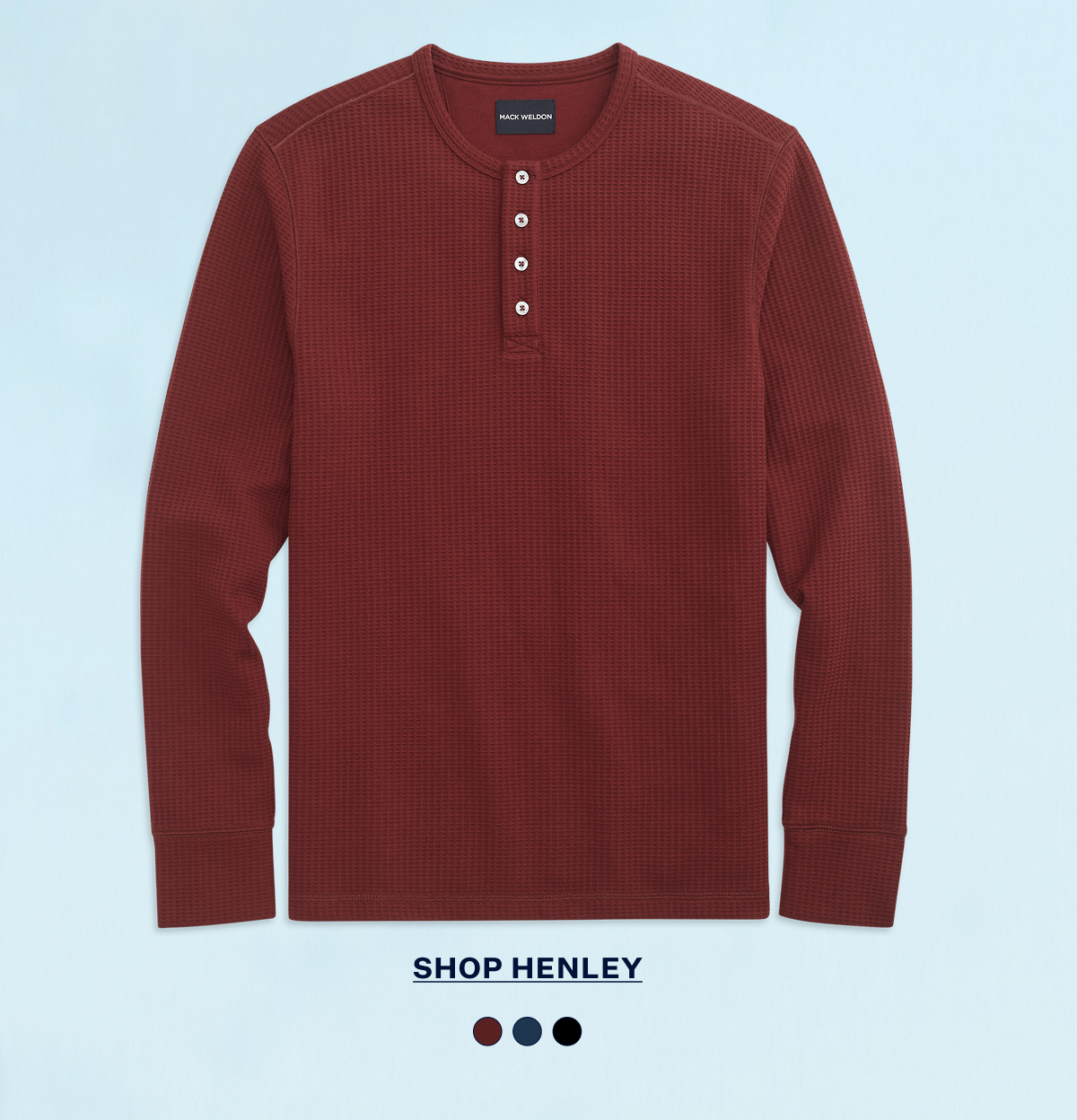WARMKNIT Waffle Long Sleeve Henley