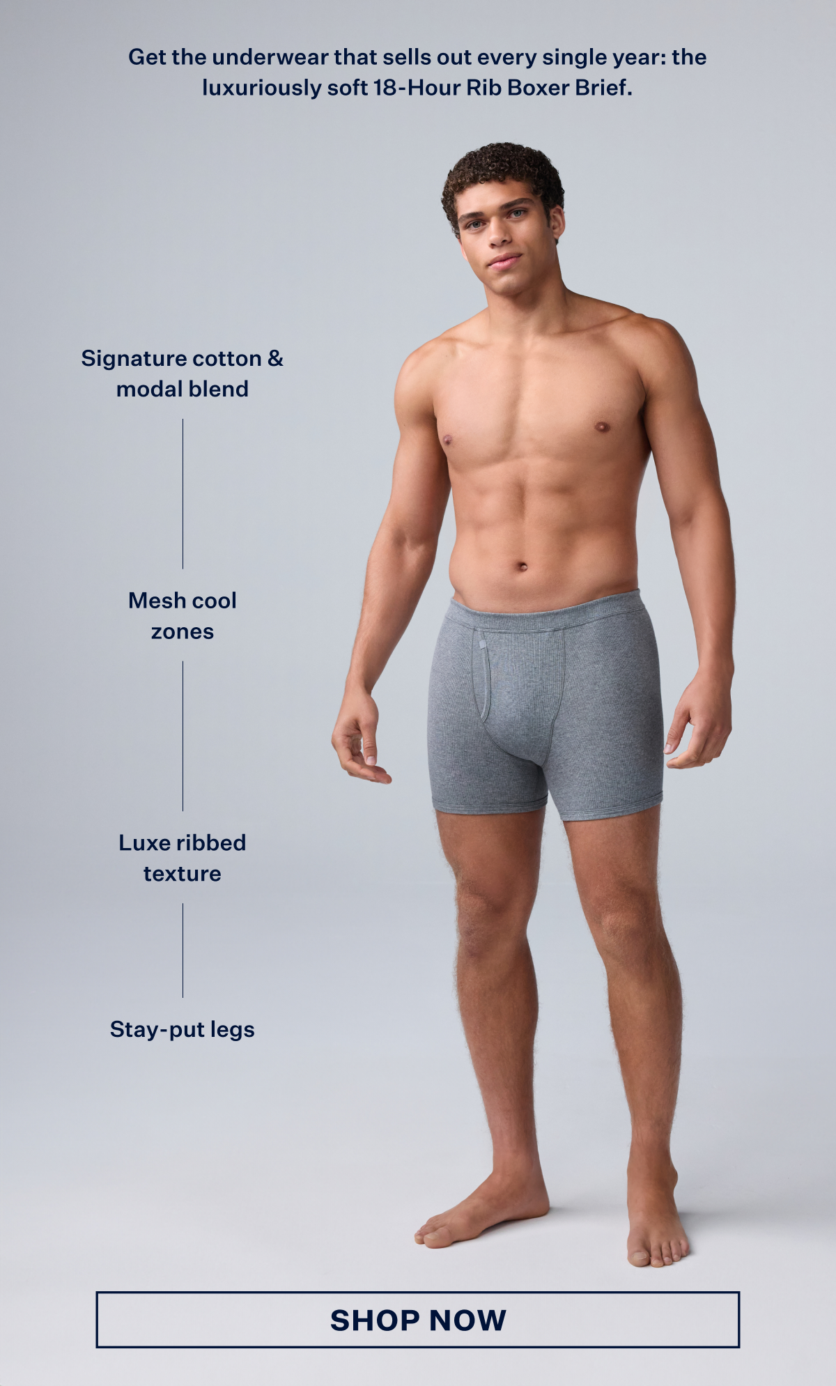 18-Hour Rib Boxer Brief