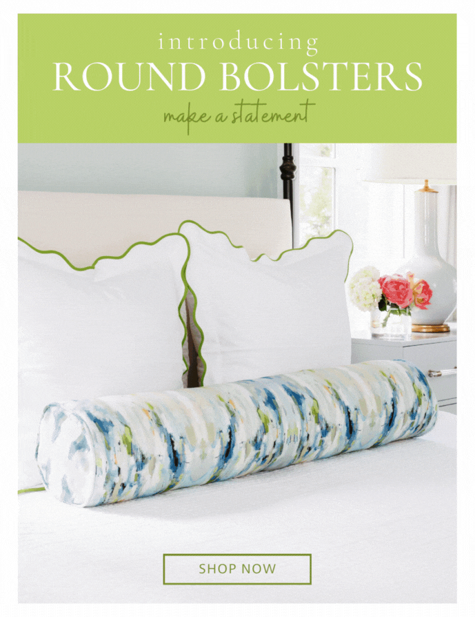 NEW Round Bolsters are here! Laura Park Designs