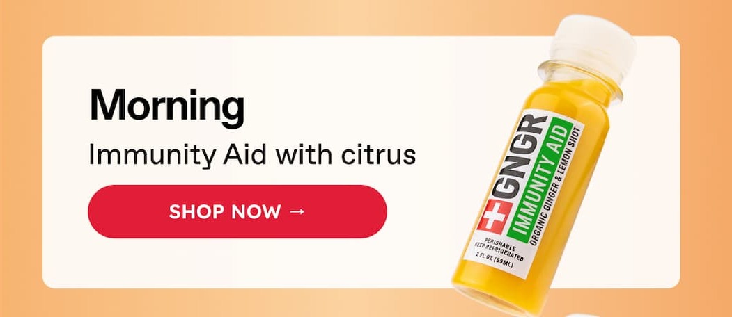 Morning. Immunity Aid with citrus. SHOP NOW →