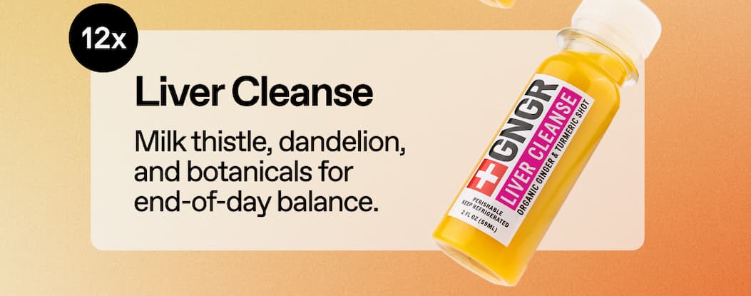 12x Liver Cleanse. Milk Thistle, Dandelion, And Botanicals For End-Of-Day Balance.