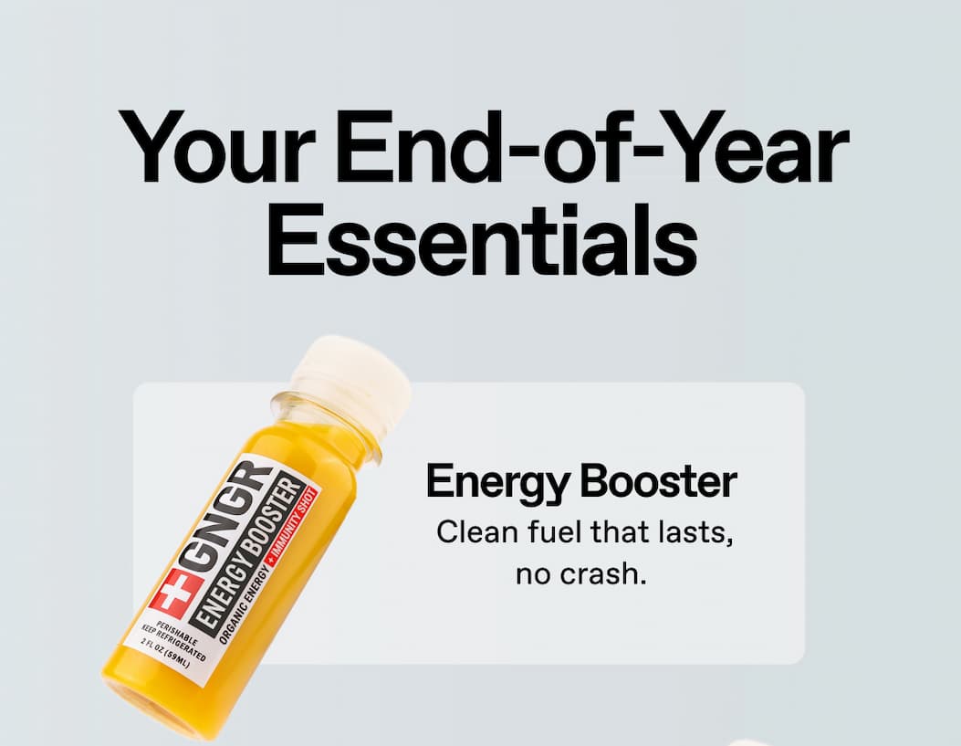 Your End-Of-Year Essentials. Energy Booster. Clean Fuel That Lasts, No Crash. 