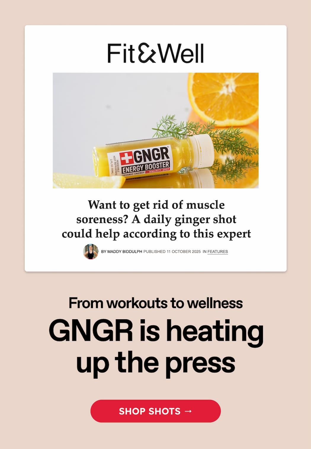 From workouts to wellness GNGR is heating up the press Shop Shots →