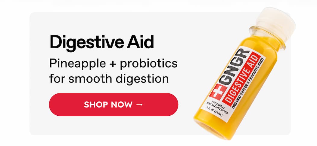 Digestive Aid. Pineapple + Probiotics. For Smooth Digestion. Shop Now →