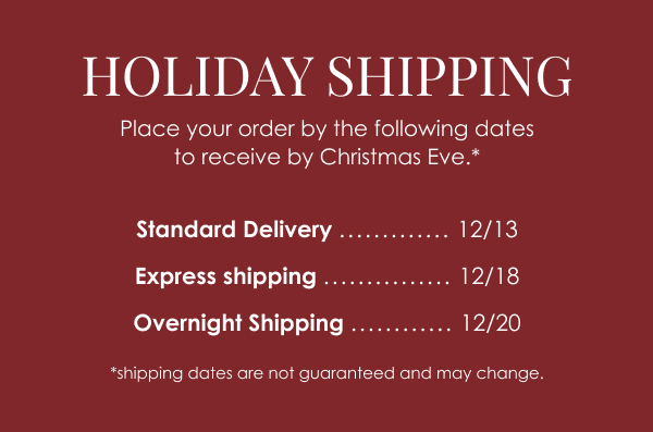 Holiday Shipping