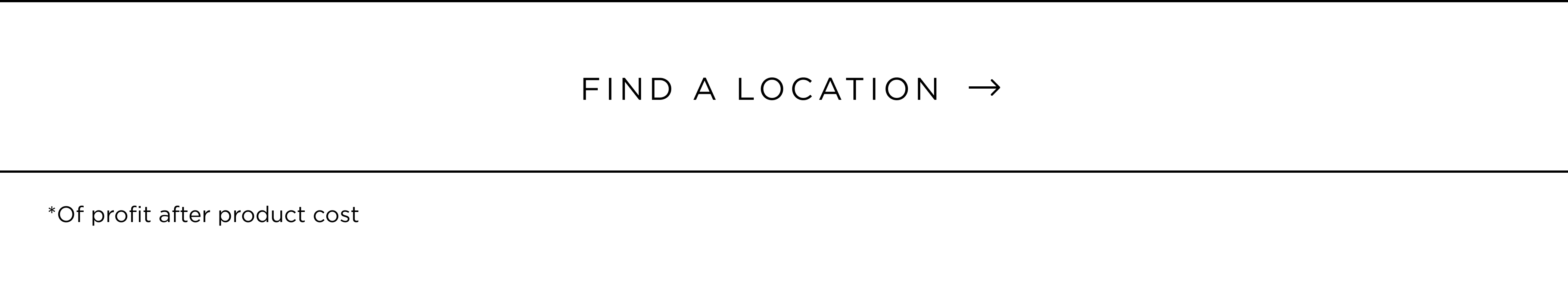  FIND A LOCATION *Of profit after product cost 