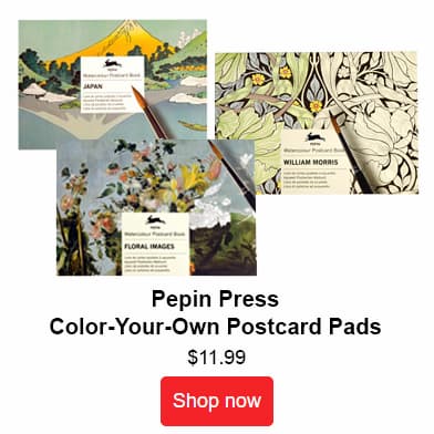 Pepin Press Coloring Postcard Books