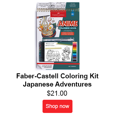 Faber Castell Japanese Adventures Coloring Book and Pencil Set