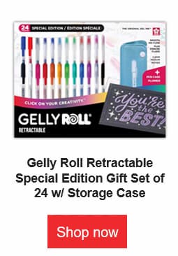 gelly roll retractable gift set with storage pouch