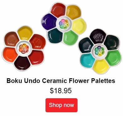 Boku Undo Ceramic Flower Dish Paint Sets