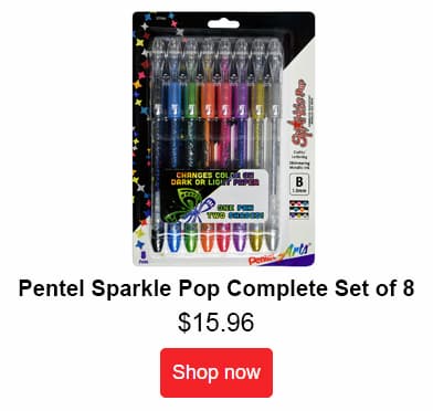 Pentel Sparkle Pop Glitter Gel Pen Set