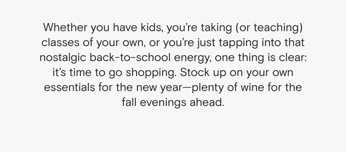 It's time for back to school shopping.