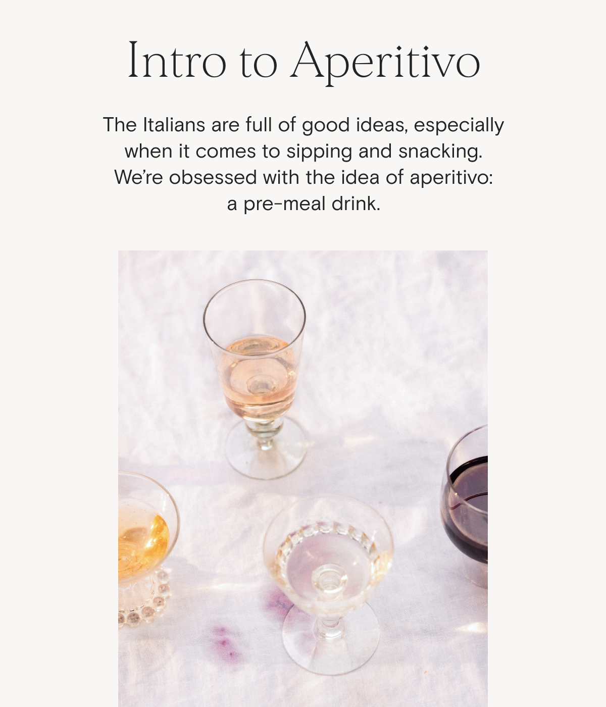 Intro to Aperitivo