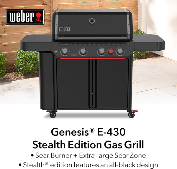 Weber Genesis E-430 Stealth Edition Liquid Propane Gas Grill in Black