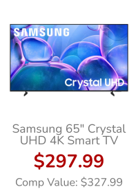 Samsung Crystal UHD U7900F 65-Inch 4K Smart TV in Black