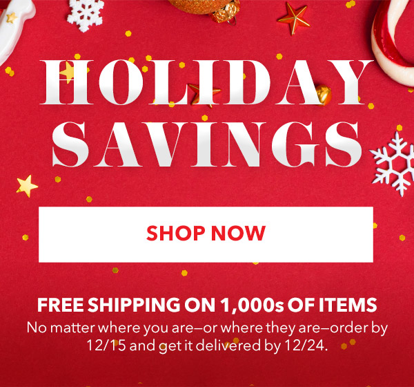 Holiday Savings