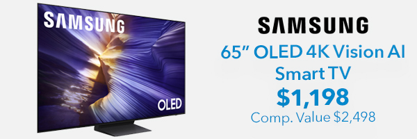 Samsung OLED S90F 65-Inch 4K Vision AI Smart TV in Graphite Black