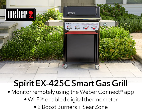 Weber Spirit EX-425C Smart Liquid Propane Gas Grill in Black