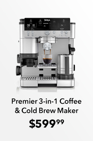 Ninja Luxe Cafe Premier 3-in-1 Espresso Drip Coffee & Cold Brew Maker in Stainless Steel