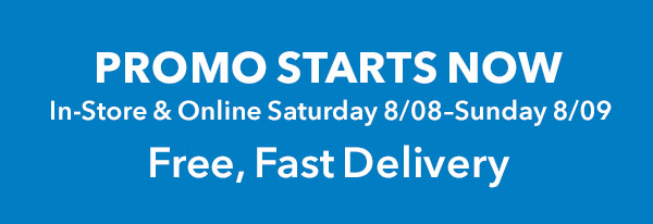 CUSTOMER EXCLUSIVE: Early access to special promotions on appliances available now though Saturday. Call 800.860.3577. Free, Fast Delivery