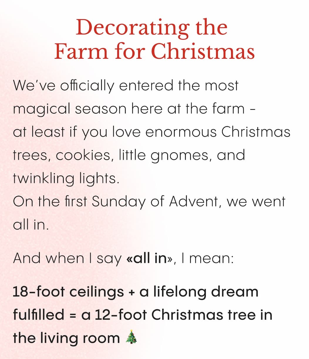 Decorating the  Farm for Christmas