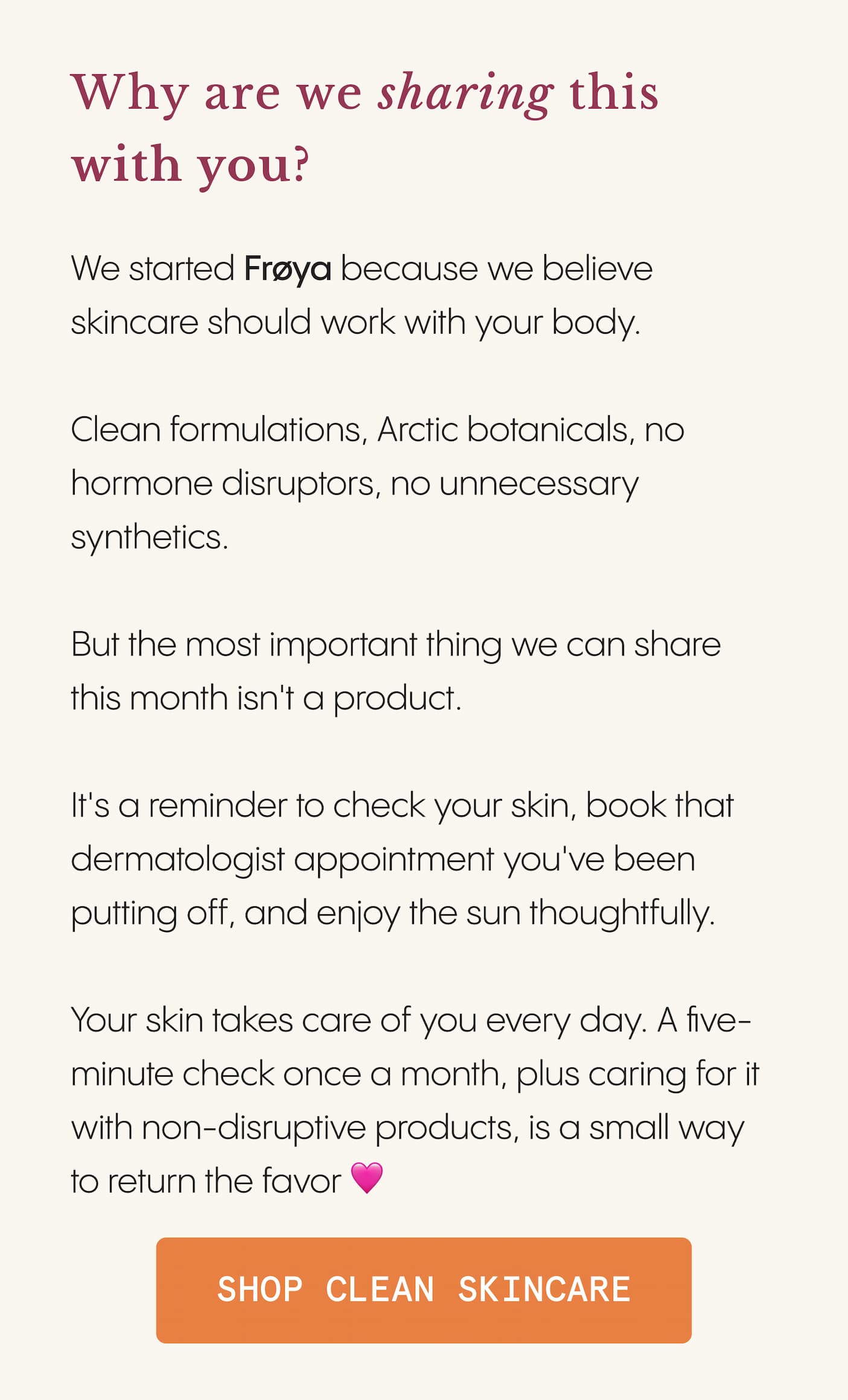 Shop clean skincare