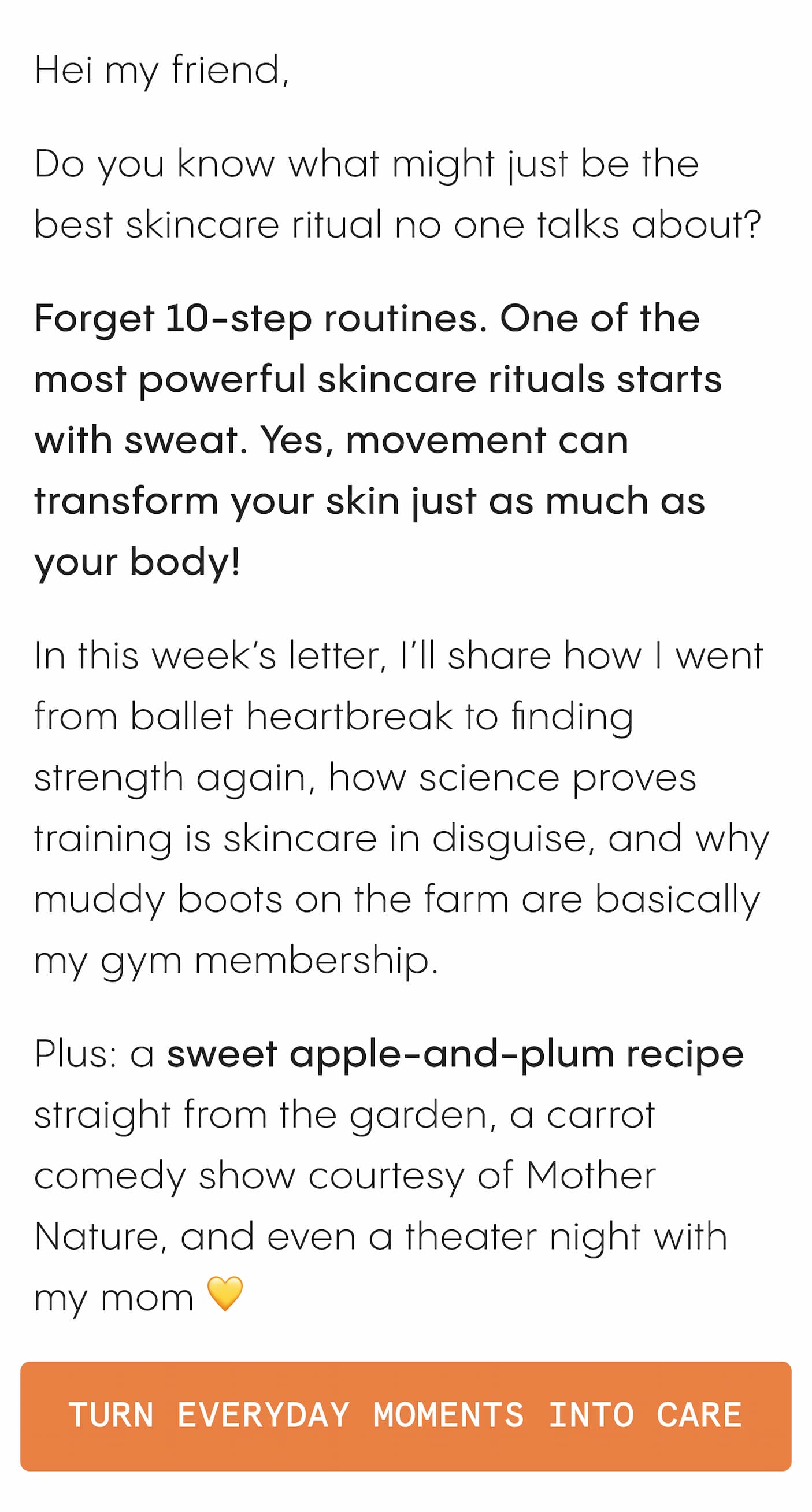 TURN EVERYDAY MOMENTS INTO CARE