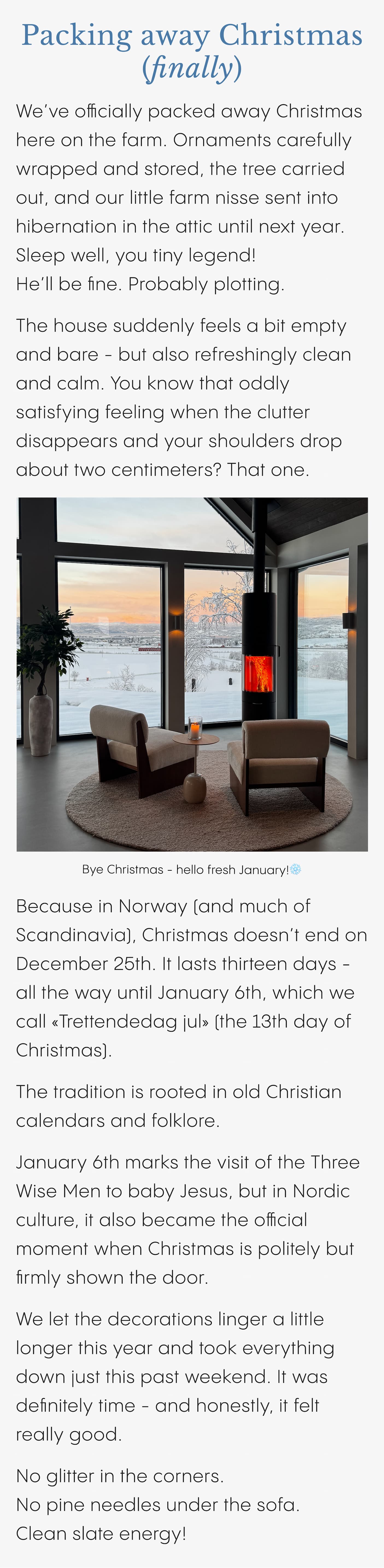 Packing away Christmas