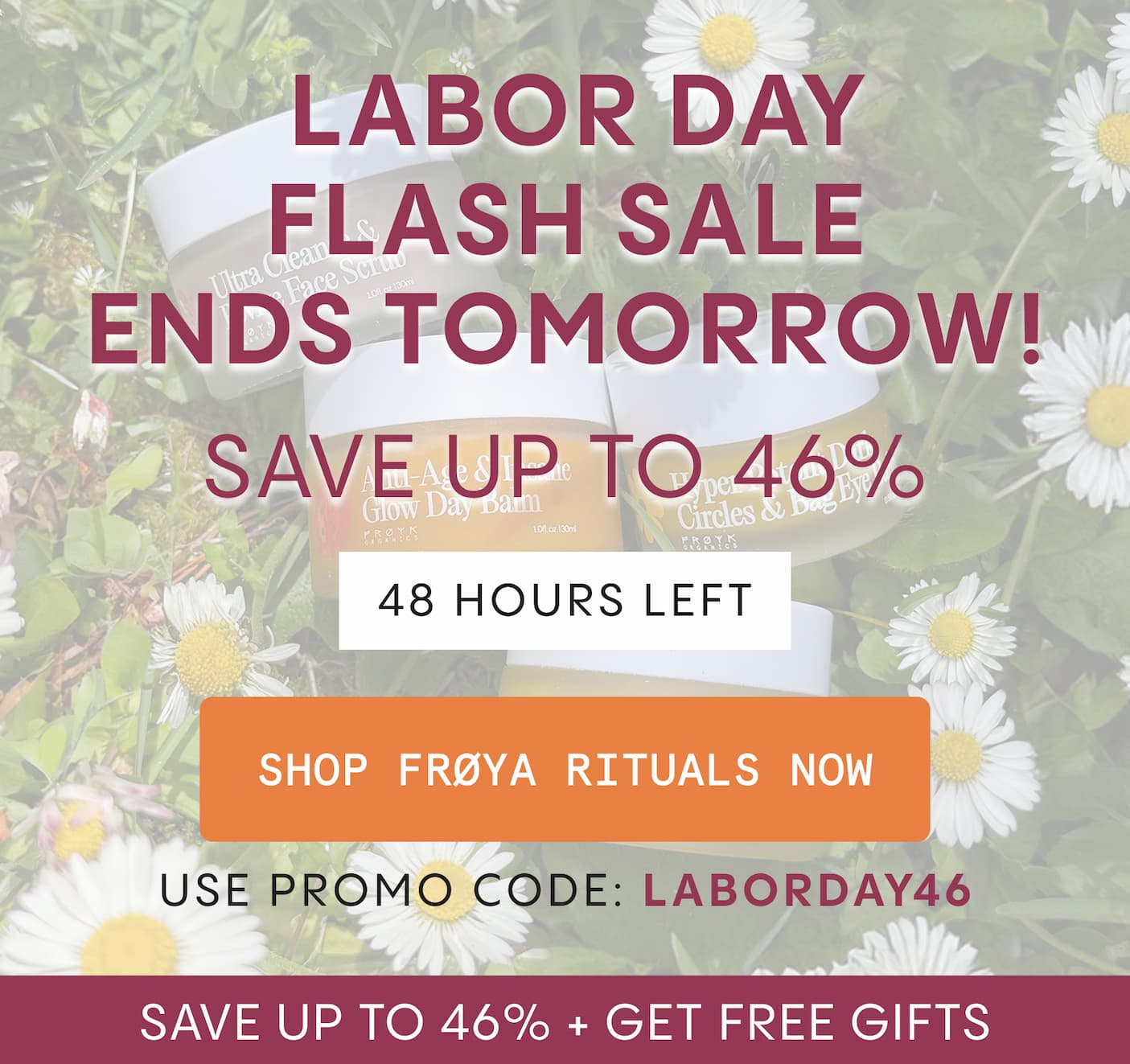 Flash Sale -  Celebrate Labor Day  with 46% off + 3 gifts - SAVE 46% THIS WEEKEND
