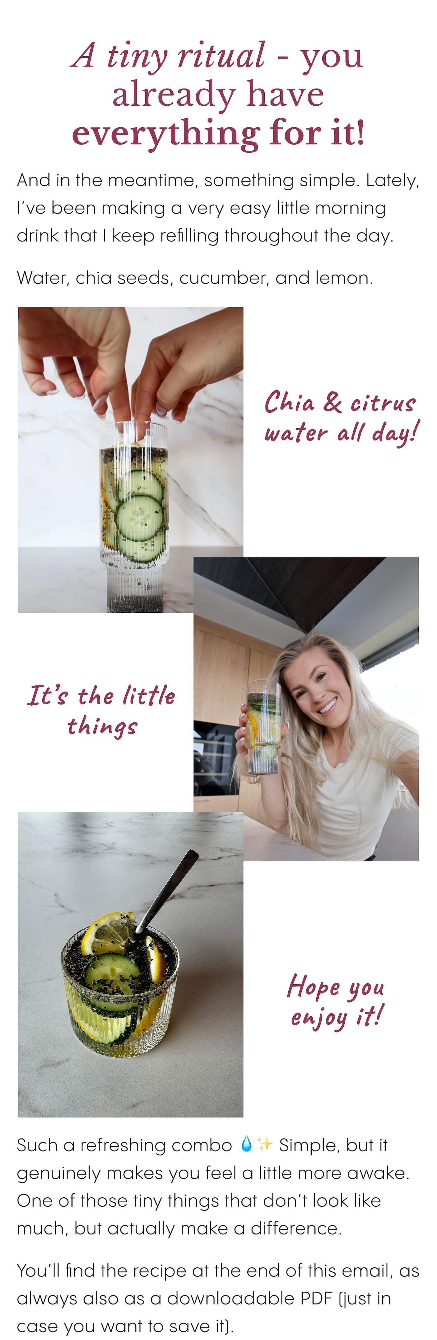 A tiny ritual - you already have everything for it!