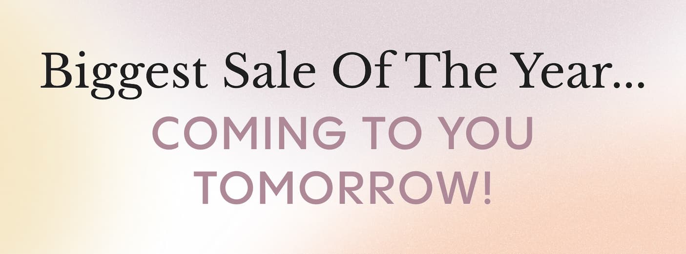 Coming to you tomorrow...