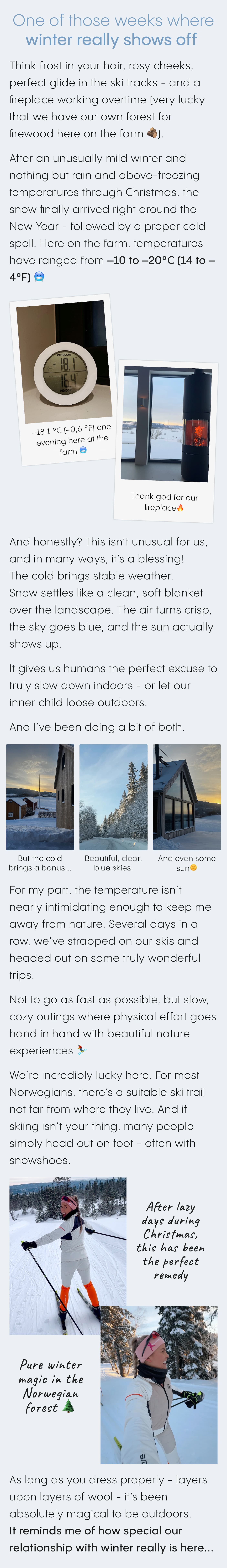 One of those weeks where winter really shows off