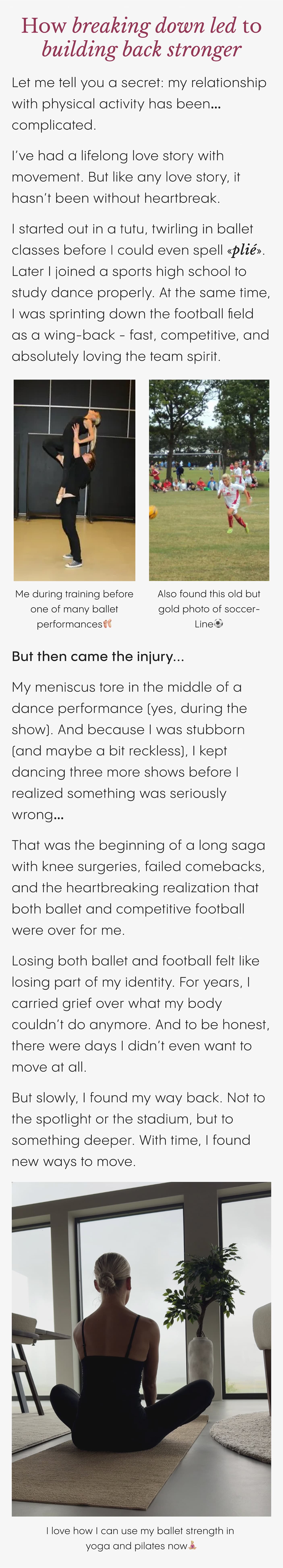 How breaking down led to building back stronger