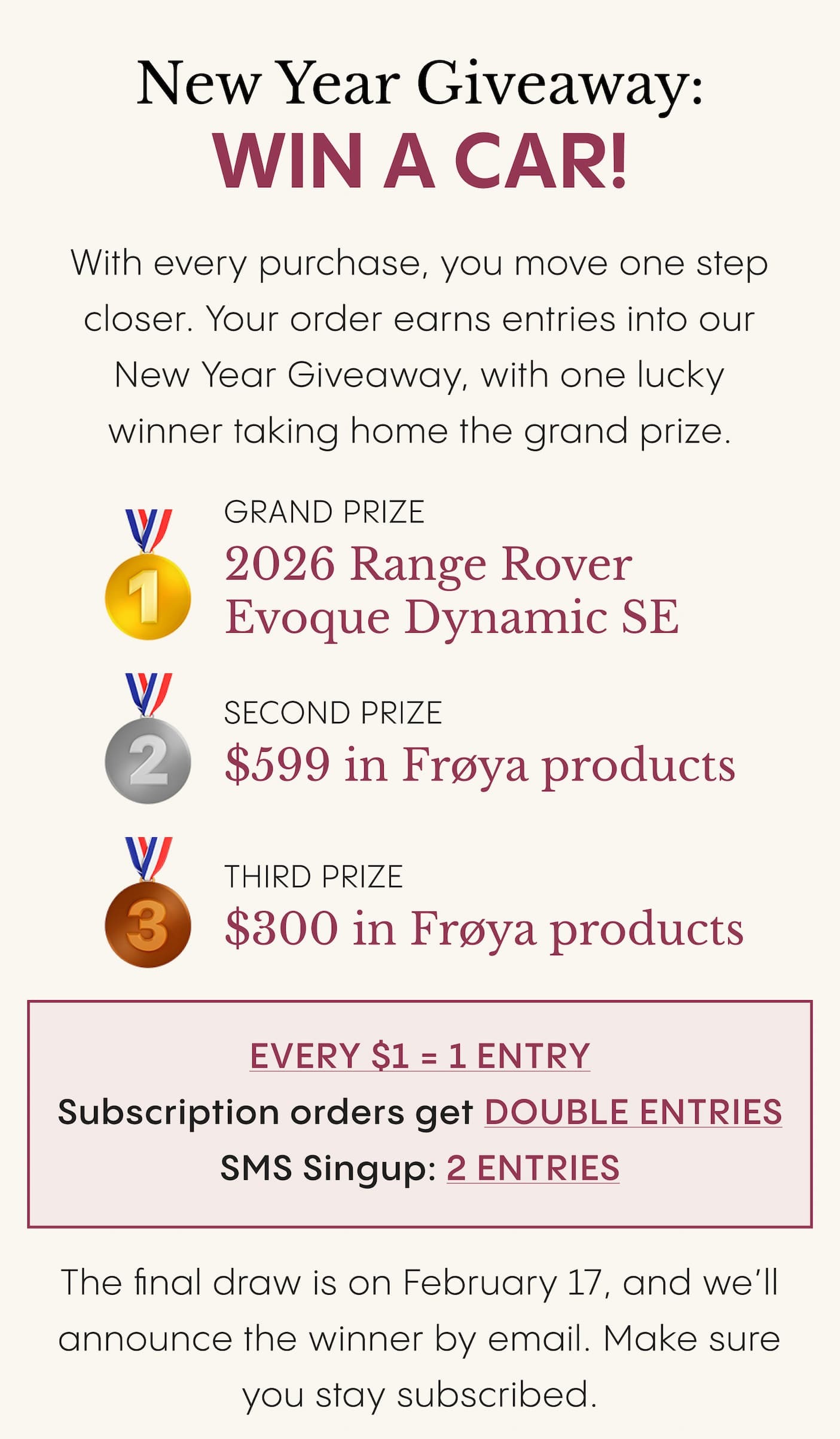 New Year Giveaway: WIN A CAR!