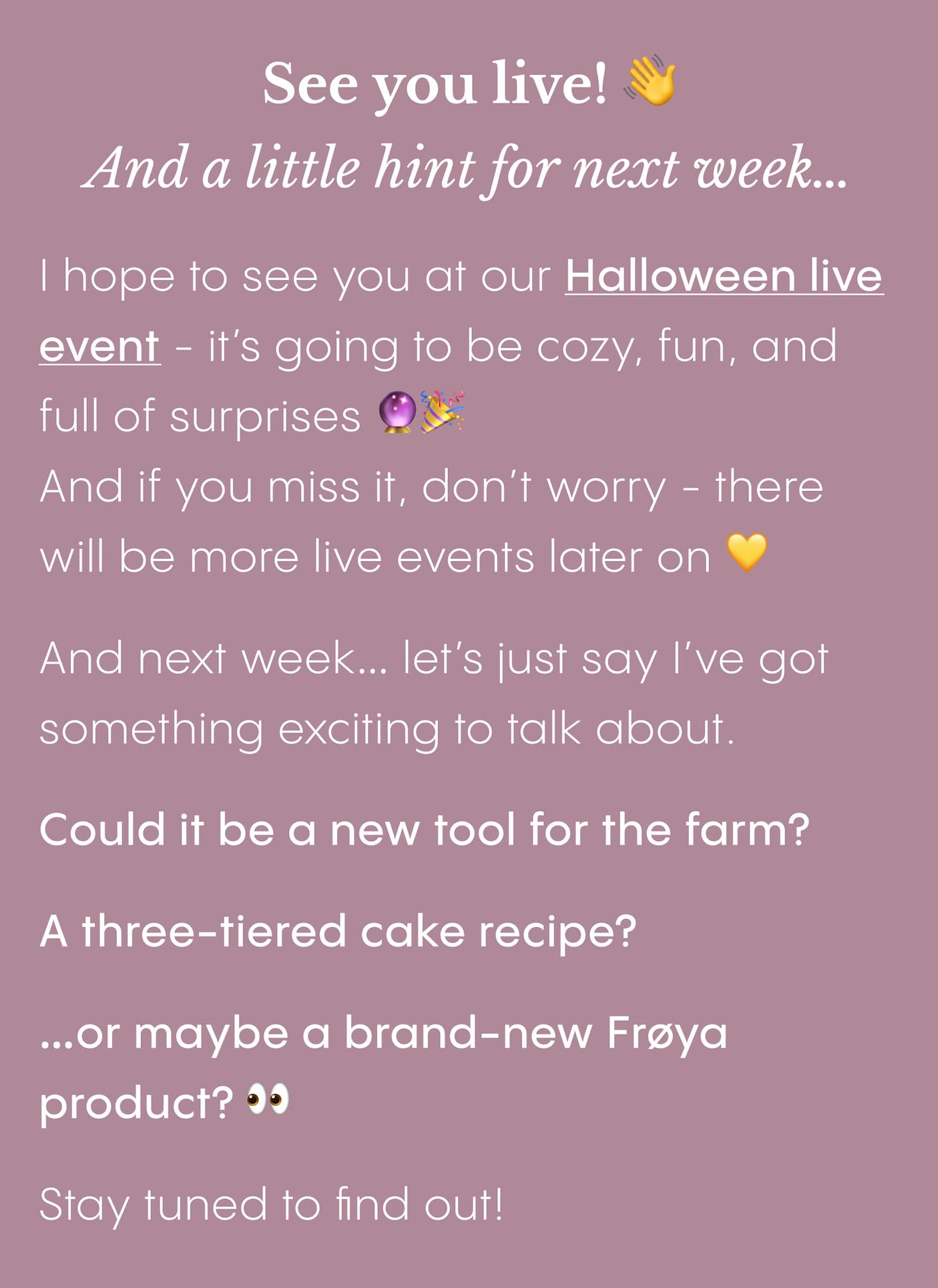 Join me LIVE in 1 hour! Skincare magic, surprise gifts & exclusive offers