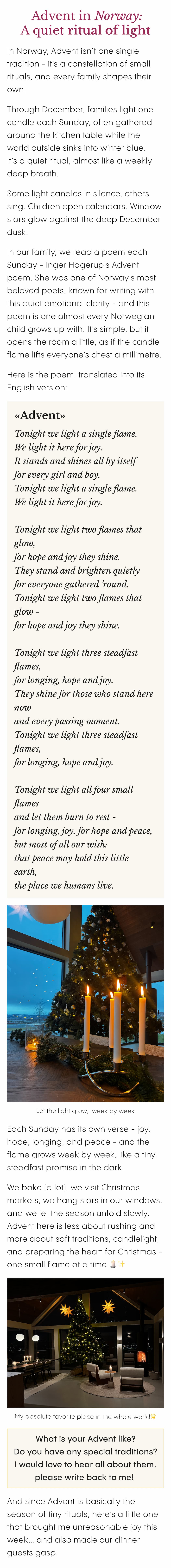  Advent in Norway: A quiet ritual of light