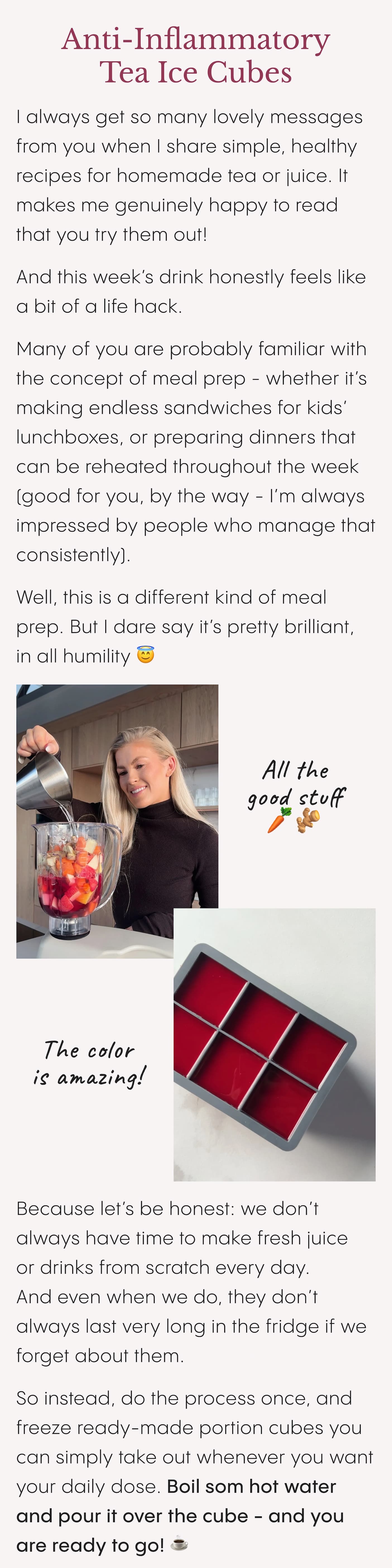 Anti-Inflammatory Tea Ice Cubes