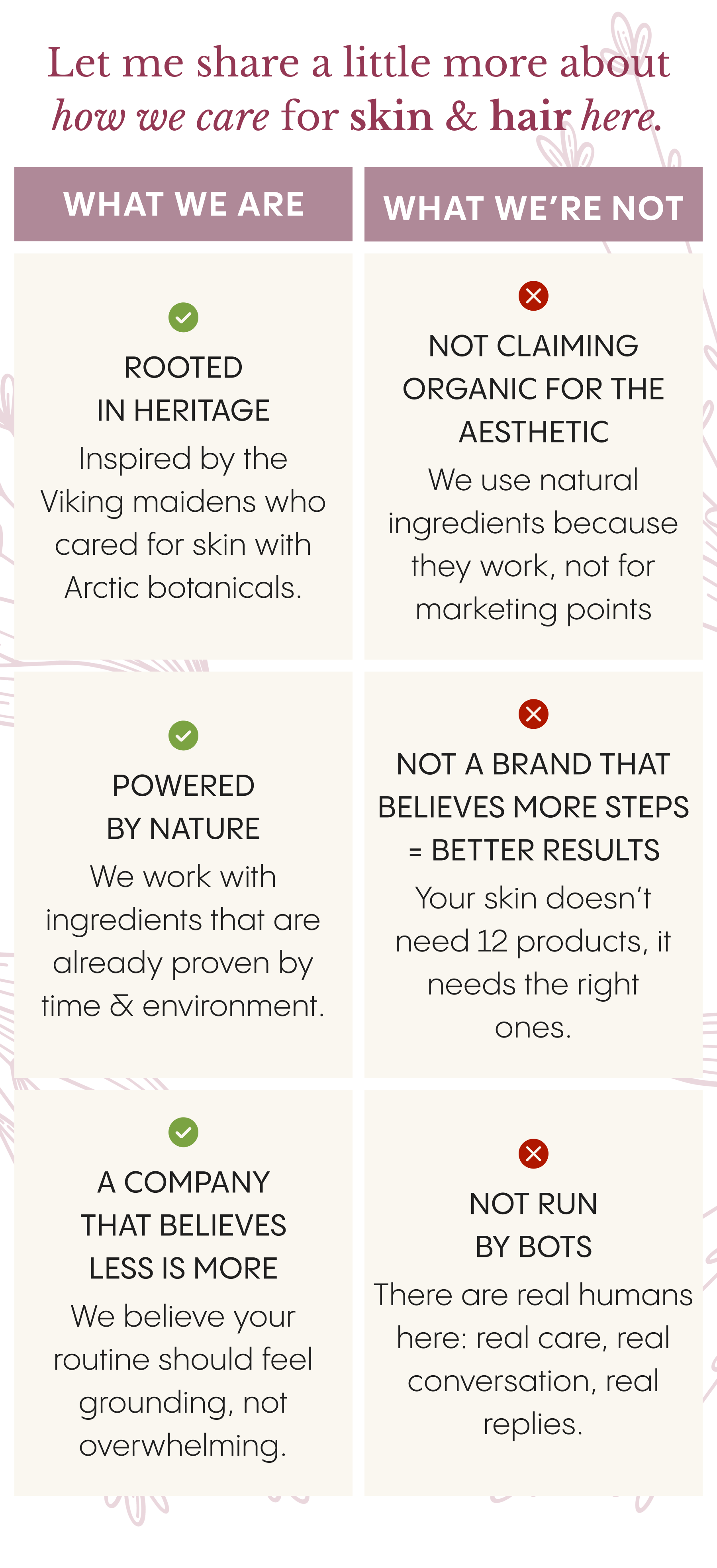 We care for skin & hair here