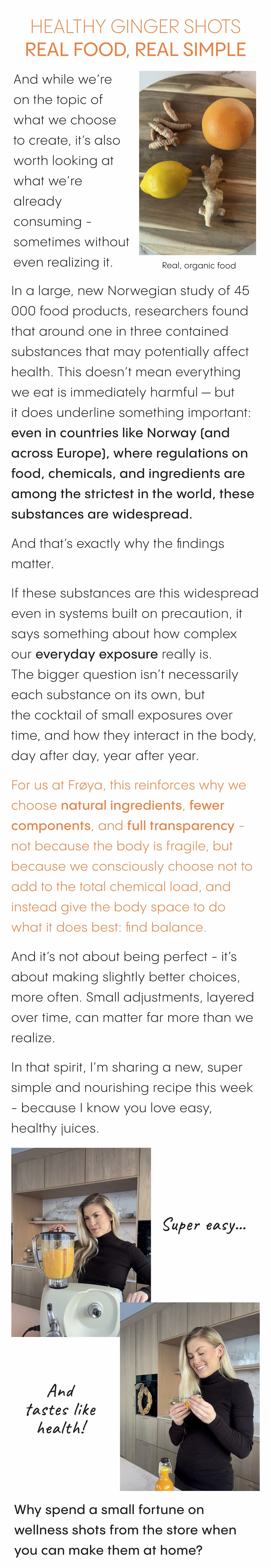 Healthy Ginger Shots real food, real simple