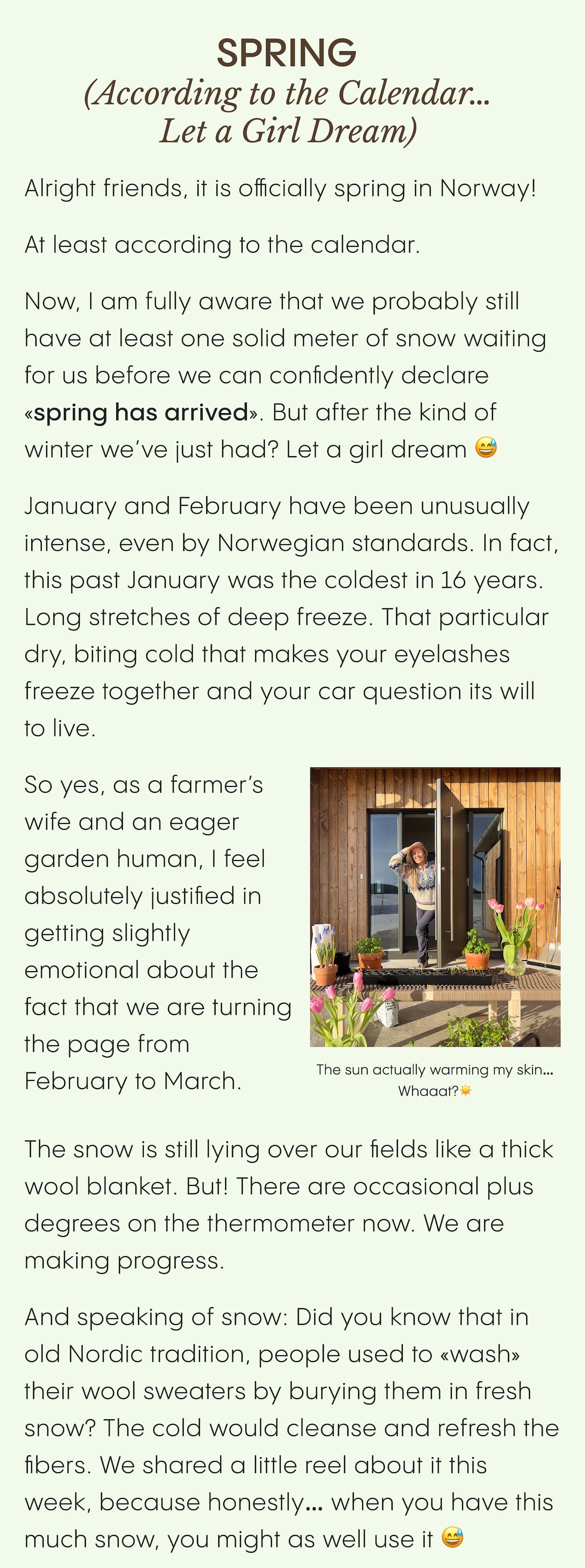 Spring  (According to the Calendar…  Let a Girl Dream)