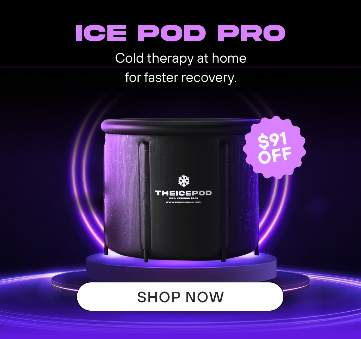 Ice Pod Pro: Cold therapy at home for faster recovery.  $42 OFF SHOP NOW